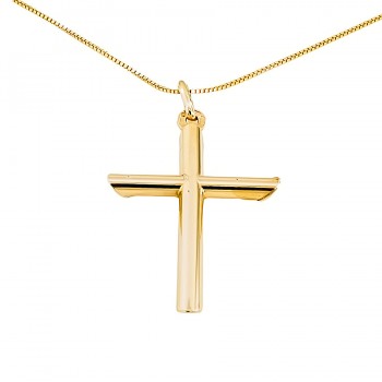 9ct gold 2.5g 18 inch Cross Pendant with chain